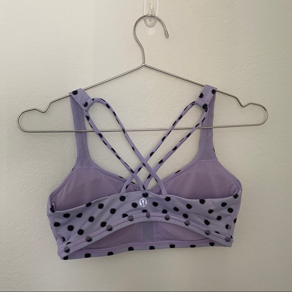 Lululemon Free To Be Bra-High Noon Dot Lilac/Black - Picture 5 of 7